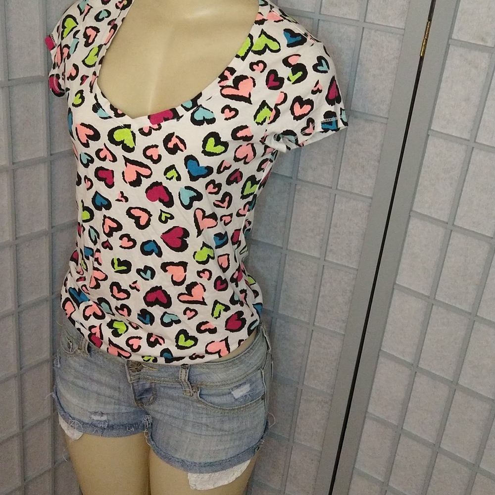 Light Blue Denim Cutoff Shorts with Distressed Hem - Picture 6 of 7